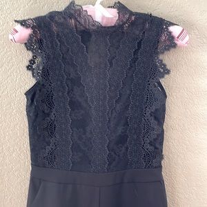 ADELYN RAE jumpsuit, black, dressy, excellent condition - never worn! XS, Lacy.